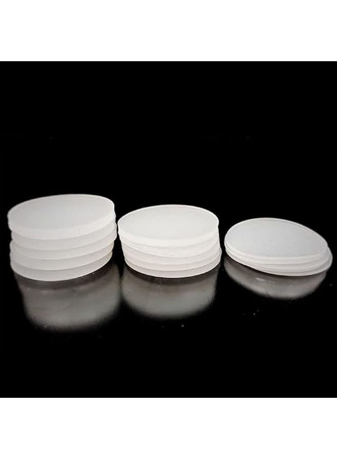 80mm 8mm Thick White Silicone Rubber Gasket Seals Shock Absorbing Pads for Plumbing Machinery 5Pcs - Image 3